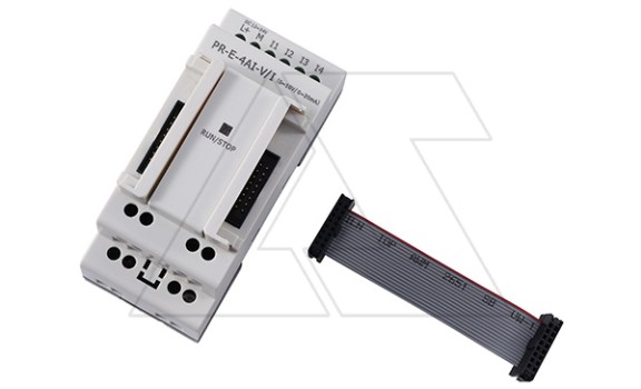 Модуль расширения PR-E-AI-V/I, 12_24VDC, 4AI, 0-10V, 0/4-20mA, для ПЛК серий SR и PR Rievtech даташит схема