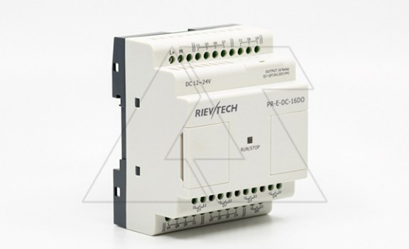 Модуль расширения PR-E-DC-16DO, 12_24VDC, 16RO, для ПЛК серий SR и PR Rievtech даташит схема