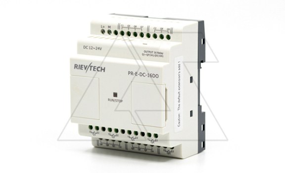 Модуль расширения PR-E-DC-16DO, 12_24VDC, 16RO, для ПЛК серий SR и PR Rievtech даташит схема