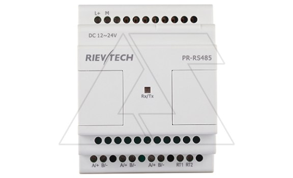 Модуль расширения PR-RS485, 12_24VDC, RS485, для ПЛК серий SR и PR Rievtech даташит схема