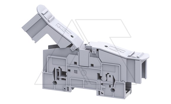Клемма болтовая PTB70/95SH /32x192mm, 2 присоед., M8, 95mm2, 232A, 1000V, с защитными крышками, серая фото