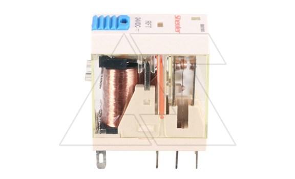 Реле RFT2CO024LT, 2CO, 8A(250VAC/30VDC), 24VDC, мех. индикация, тест-кнопка с блокировкой, LED Shenler даташит схема