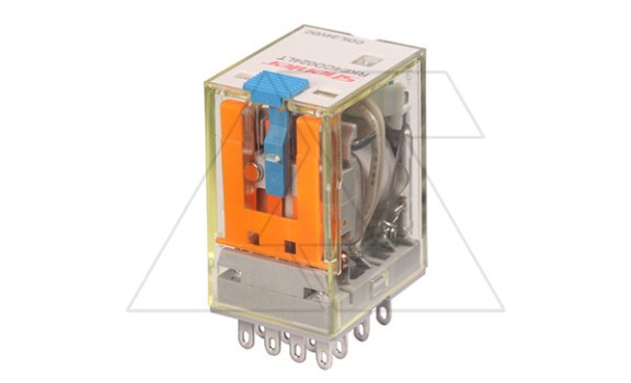 Реле RKE4CO024LT, 4CO, 5A(250VAC/30VDC), 24VDC, мех. индикация, тест-кнопка с блокировкой, LED Shenler даташит схема