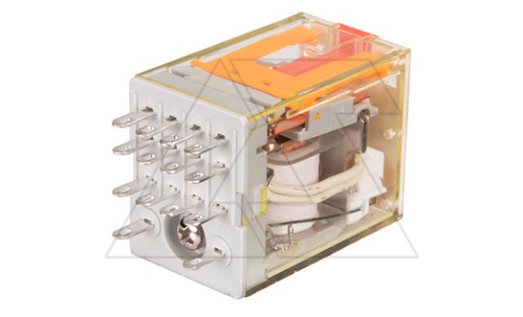 Реле RKE4CO730LT, 4CO, 5A(250VAC/30VDC), 230VAC, мех. индикация, тест-кнопка с блокировкой, LED Shenler даташит схема