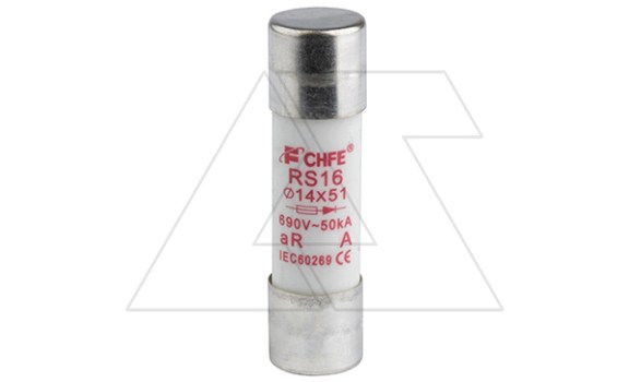 Вставка плавкая цилиндр. RS16, 20A, 690VAC, 50kA, 14х51mm, тип aR фото