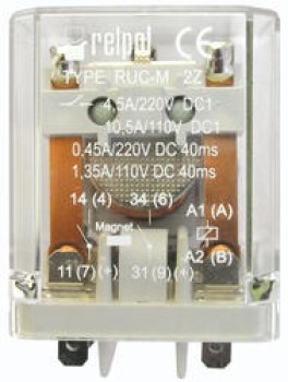 Промышленное реле RUC-M-1052-25-W024  даташит схема