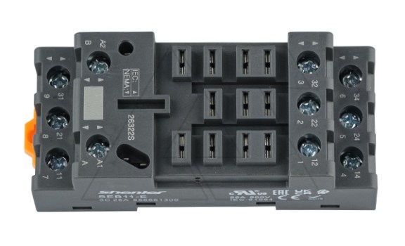 Цоколь SEB11-E, 25A(500V), винтовой зажим, черный, на рейку DIN35, для REH, RPW, RM, 62.31, 62.32, 62.33 Shenler даташит схема