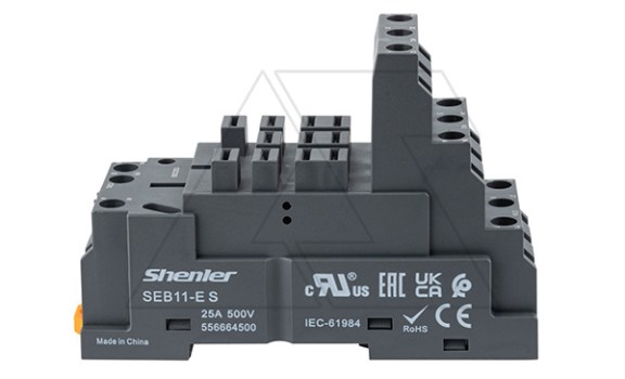Цоколь SEB11-ES, 25A(500V), винтовой зажим, черный, на рейку DIN35, для REH, RUC, RUC-M, RPW, RM, 62.31, 62.32, 62.33 фото