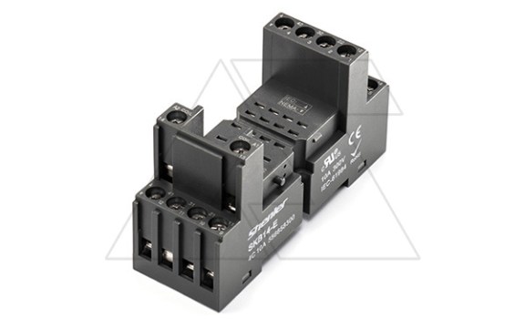 Цоколь SKB14-E, 10A(300V),винтовой зажим, черный, на рейку DIN35/панель, для RKE, RKF, R4N, MY4, 55.34, KMY4, PT4, RCM5 фото