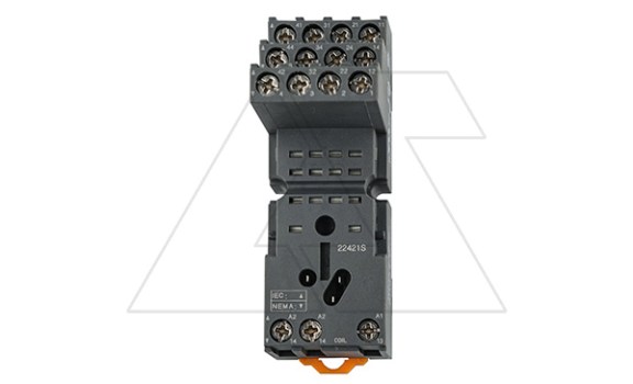 Цоколь SKC14-E, 10A(300V), винтовой зажим, черный, на рейку DIN35/панель, для RKE, RKF, R4N, MY4, 55.34, KMY4, PT4, RCM5 Shenler даташит схема