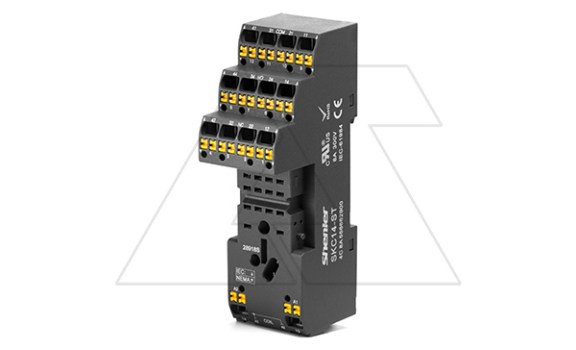 Цоколь SKC14-ST, 8A(300V), push-in, черный, на рейку DIN35/панель, для RKE, RKF, R4N, MY4, 55.34, KMY4, PT4, RCM5 фото