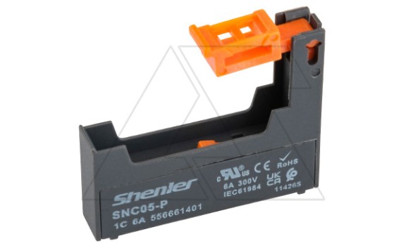 Цоколь SNC05-P, 6A(300V), для печатных плат, 5 pin, черный, для RNC, RSCA, RSCD фото