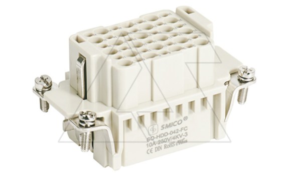 Корпус вставки контактной, размер H10B, тип гнездо, 42P+PE, 10A, 250V, обжимной контакт фото