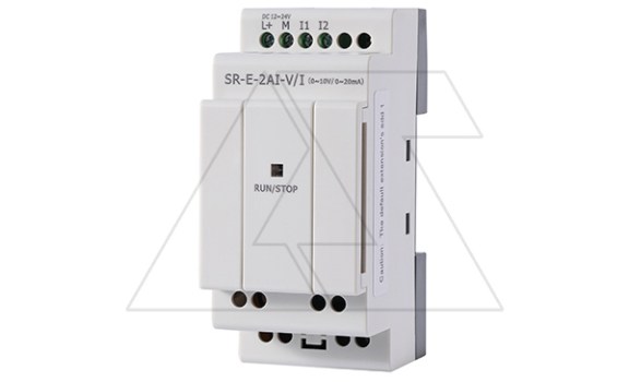 Модуль расширения SR-E-2AI-I, 12_24VDC, 2AI(0/4_20mA, res:0.02mA), для ПЛК серий SR и PR Rievtech даташит схема