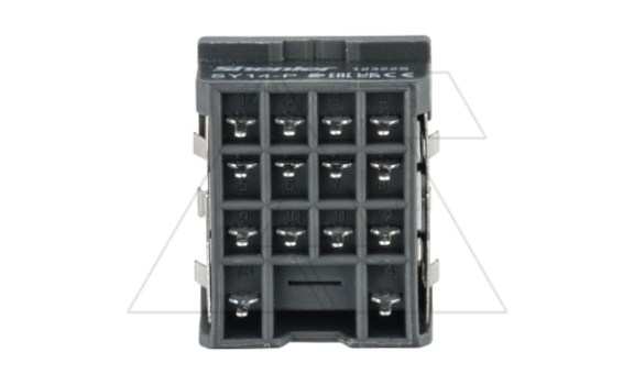Цоколь SY14-P, 6A(300V), для печатных плат, черный, для RKE4, RKF4, R4N, MY4, 55.34, KMY4, PT4, RCM5 Shenler