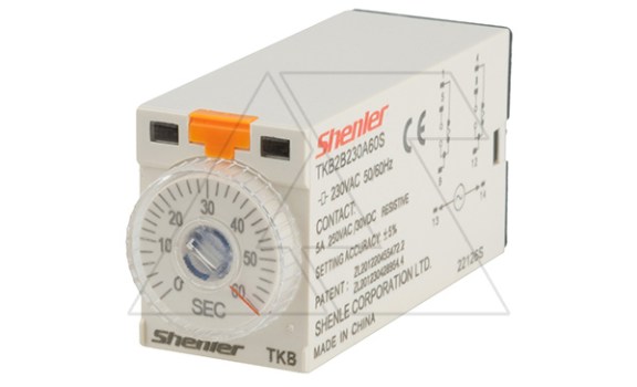 Реле времени TKB2B230A60S, 2CO, 5A, 230VAC, задержка включения, LED, 2.0s-60s±5%, монтаж в цоколь SKF14 фото