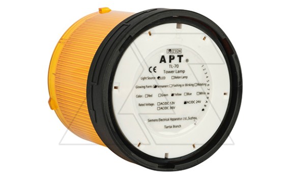 Модуль мигающего света TL-70, желтый, LED, 24VAC/DC, d=70mm, IP65 APT даташит схема