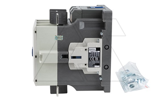 Контактор UKC1-150-22-400AC, 3P, 150A(AC-3), 200A(AC-1), 75kW(400VAC), Uк=380-450VAC, 2NO+2NC Kripal даташит схема