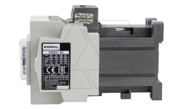 Контактор UKD1-32-22-24DC, 3P, 32A(AC-3), 50A(AC-1), 15kW(400VAC), Uк=24VDC, 2NO+2NC Kripal даташит схема