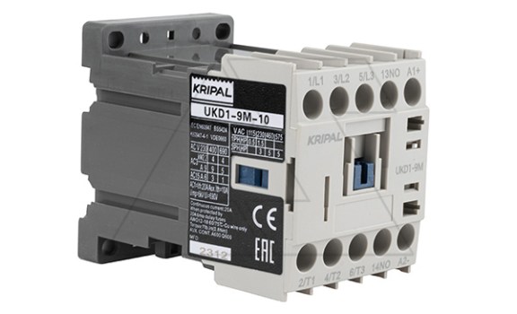 Мини-контактор UKD1-9M-10-24DC, 3P, 9A(AC-3), 20A(AC-1), 4kW(400VAC), Uк=24VDC, 1NO фото