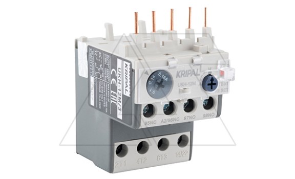 Реле тепловой перегрузки UKH-12M, It=0.1_0.16A, 1NO+1NC, CLASS 10A, прямой монтаж для UKC(D)-6_16M фото