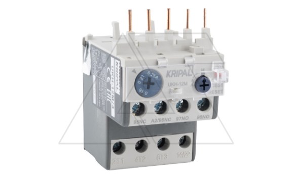 Реле тепловой перегрузки UKH-12M, It=0.16_0.25A, 1NO+1NC, CLASS 10A, прямой монтаж для UKC(D)-6_16M фото