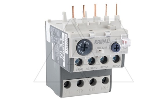 Реле тепловой перегрузки UKH-12M, It=0.25_0.4A, 1NO+1NC, CLASS 10A, прямой монтаж для UKC(D)-6_16M фото
