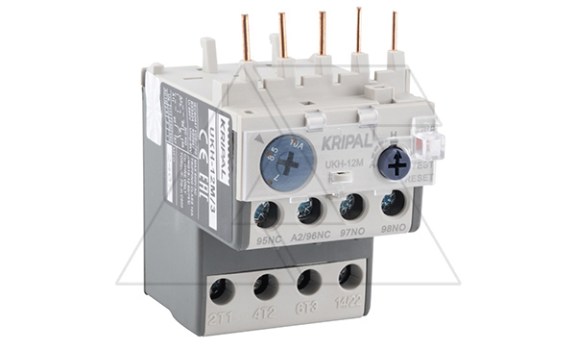 Реле тепловой перегрузки UKH-12M, It=7_10A, 1NO+1NC, CLASS 10A, прямой монтаж для UKC(D)-6_16M фото