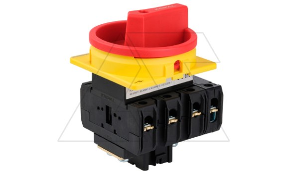 Выключатель нагрузки UKP5-4100/EA/SVB, 3Р+N, 100А/AC21, 37kW/AC23A, 440VAC, красная блок. рукоятка, монтаж на дверь, IP20(контакты)/IP65(фронт) Kripal даташит схема