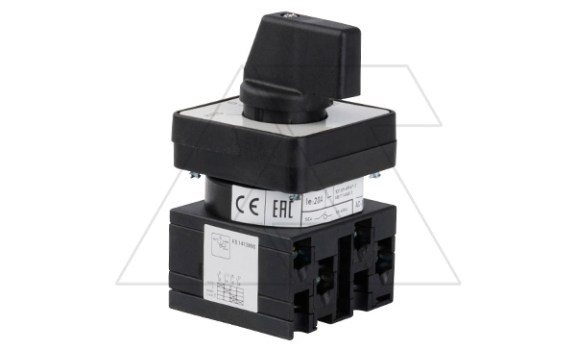 Переключатель UKT0-2-15907/E, 20A, тип AUTO-0-HAND←START (45°), на дверь, фронт IP65 Kripal даташит схема
