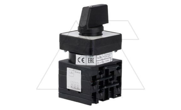 Переключатель UKT0-3-15513/E, 3P, 20A, тип 0-1←START (45°), на дверь, фронт IP65 Kripal даташит схема