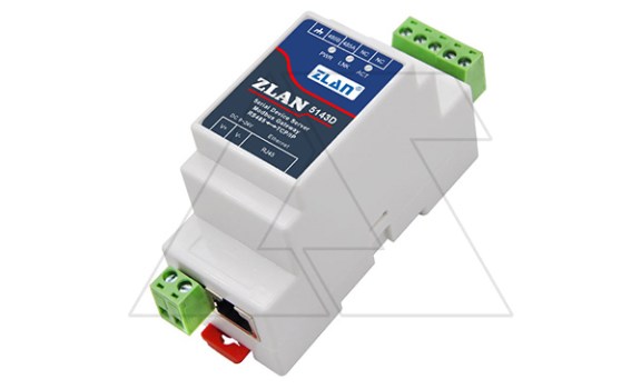 Преобразователь интерфейсов ZLAN5143D, RS-485 в Ethernet, 1xRS-485, Modbus Gateway, MQTT Gateway, 24VDC, DIN35 ZLAN даташит схема