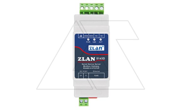 Преобразователь интерфейсов ZLAN5143D, RS-485 в Ethernet, 1xRS-485, Modbus Gateway, MQTT Gateway, 24VDC, DIN35 фото