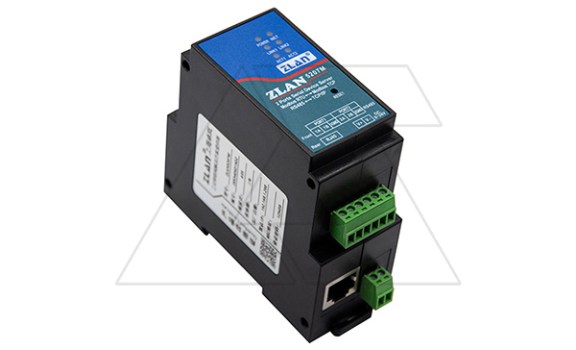 Преобразователь интерфейсов ZLAN5207M, RS-485 в Ethernet, 2xRS-485, Modbus Gateway, MQTT Gateway, 24VDC, DIN35 ZLAN даташит схема