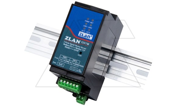 Преобразователь интерфейсов ZLAN5207M, RS-485 в Ethernet, 2xRS-485, Modbus Gateway, MQTT Gateway, 24VDC, DIN35 ZLAN даташит схема