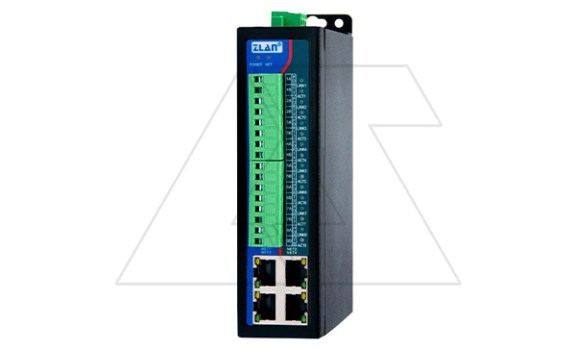 Преобразователь интерфейсов ZLAN5812D-L4, RS-485 в Ethernet, 8xRS-485, 4xEthernet, Modbus Gateway, 24VDC, DIN35 ZLAN даташит схема
