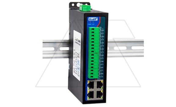 Преобразователь интерфейсов ZLAN5812D-L4, RS-485 в Ethernet, 8xRS-485, 4xEthernet, Modbus Gateway, 24VDC, DIN35 ZLAN даташит схема