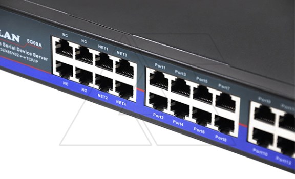 Преобразователь интерфейсов ZLAN5G00A, RS-232/485/422 в Ethernet, 16xRS-232/485/422, Modbus Gateway, 24VDC ZLAN даташит схема