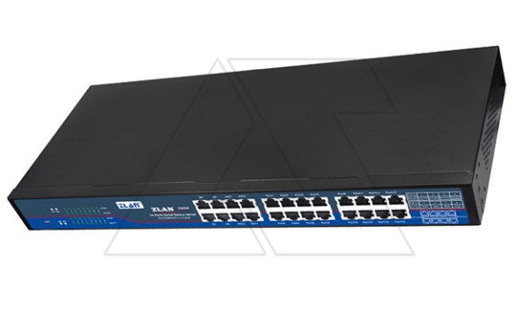 Преобразователь интерфейсов ZLAN5G00A, RS-232/485/422 в Ethernet, 16xRS-232/485/422, Modbus Gateway, 24VDC ZLAN даташит схема