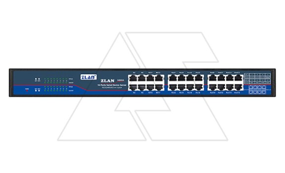 Преобразователь интерфейсов ZLAN5G00A, RS-232/485/422 в Ethernet, 16xRS-232/485/422, Modbus Gateway, 24VDC фото