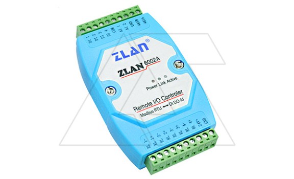 Станция удаленного ввода/вывода ZLAN6002A, 4DI, 4RO, 2AI (4..20MA), RS-485 (Modbus RTU), 24VDC, DIN35 фото