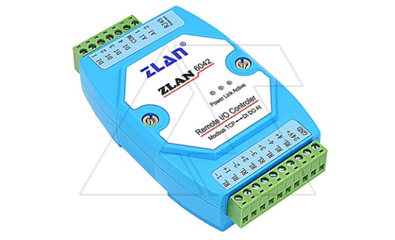 Станция удаленного ввода/вывода ZLAN6042, 4DI, 4RO, 2AI (4..20MA), Ethernet (Modbus TCP), 24VDC, DIN35 ZLAN даташит схема