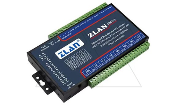 Станция удаленного ввода/вывода ZLAN6808-3-EU, 8DI, 8RO, 8AI (4..20MA), RS-485 (Modbus RTU), Ethernet (Modbus TCP), 24VDC, EU, DIN35 ZLAN даташит схема