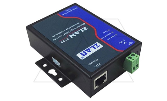 Оптоволоконный преобразователь ZLAN9100-5-EU (используется с ZLAN9100-3-EU), 10/100M Ethernet в одномодовое оптоволокно, разъем SC, 24VDC, EU, DIN35 ZLAN даташит схема