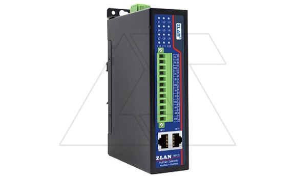 Преобразователь интерфейсов (протоколов) ZLAN9913-M, Modbus RTU в Profinet IO slave, 4xRS-485, 2xEthernet, 24VDC, DIN35 ZLAN даташит схема