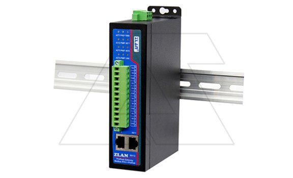 Преобразователь интерфейсов (протоколов) ZLAN9913-M, Modbus RTU в Profinet IO slave, 4xRS-485, 2xEthernet, 24VDC, DIN35 ZLAN даташит схема