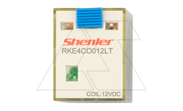 Купить Реле RKE4CO012LT, 4CO, 5A(250VAC/30VDC), 12VDC, мех. индикация, тест-кнопка с блокировкой, LED Shenler фото