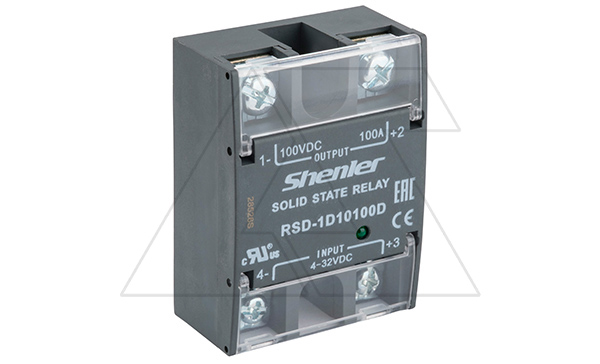Купить Реле твердотельное RSD-1D10100D, однофазное, 1NO, 100А(7_75VDC), 4_32VDC, W=45mm Shenler фото