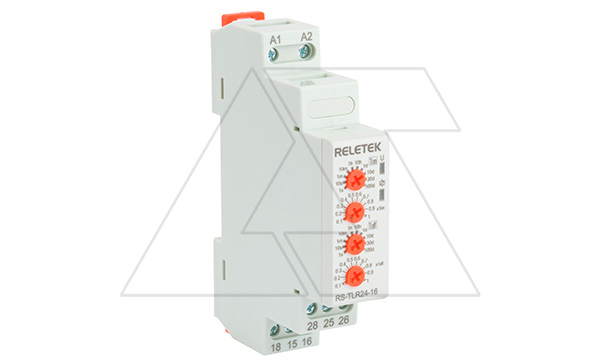 Купить Реле времени RS-TLR24-16, 2CO, 16A(250VAC), 12_240VAC/DC, 100ms_100d, цикличная работа с поочередным включением контактов, 1M Reletek фото