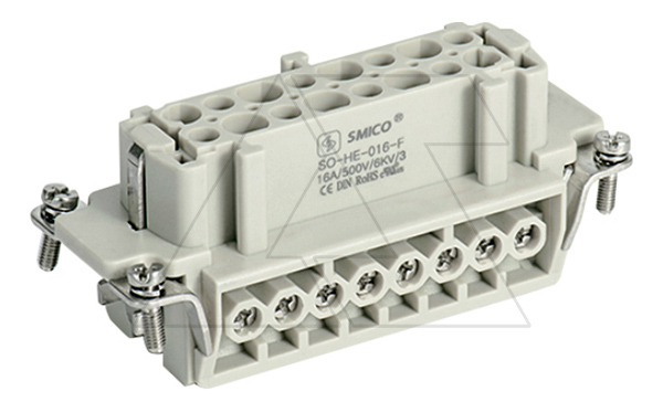 Купить Вставка контактная, размер H16B, тип гнездо, 16P+PE (17-32), 16A, 500V, винтовой зажим SMICO фото